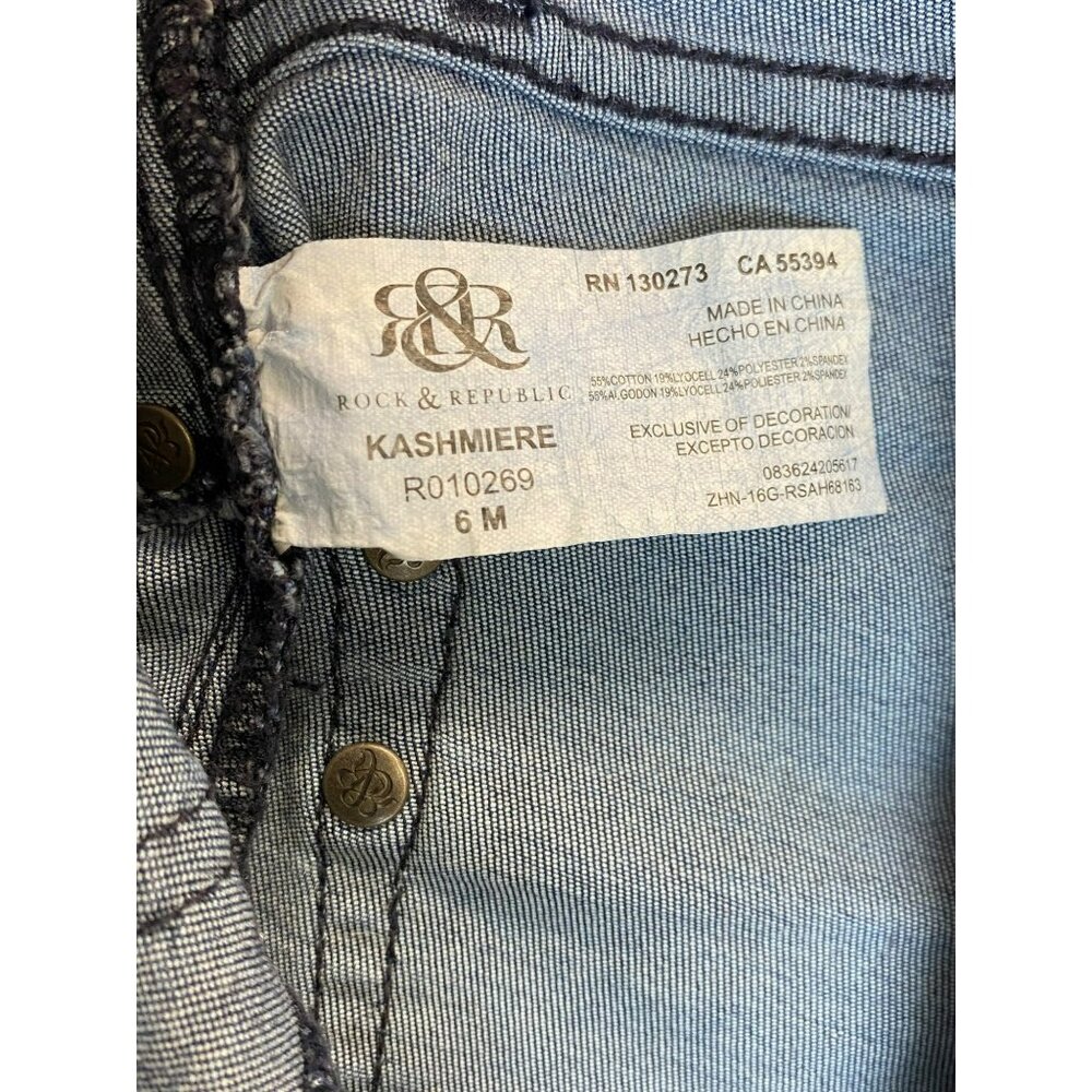 Rock & Republic Jeans Size 6 Kashmiere Midrise Stretch Skinny Womens - Picture 7 of 10